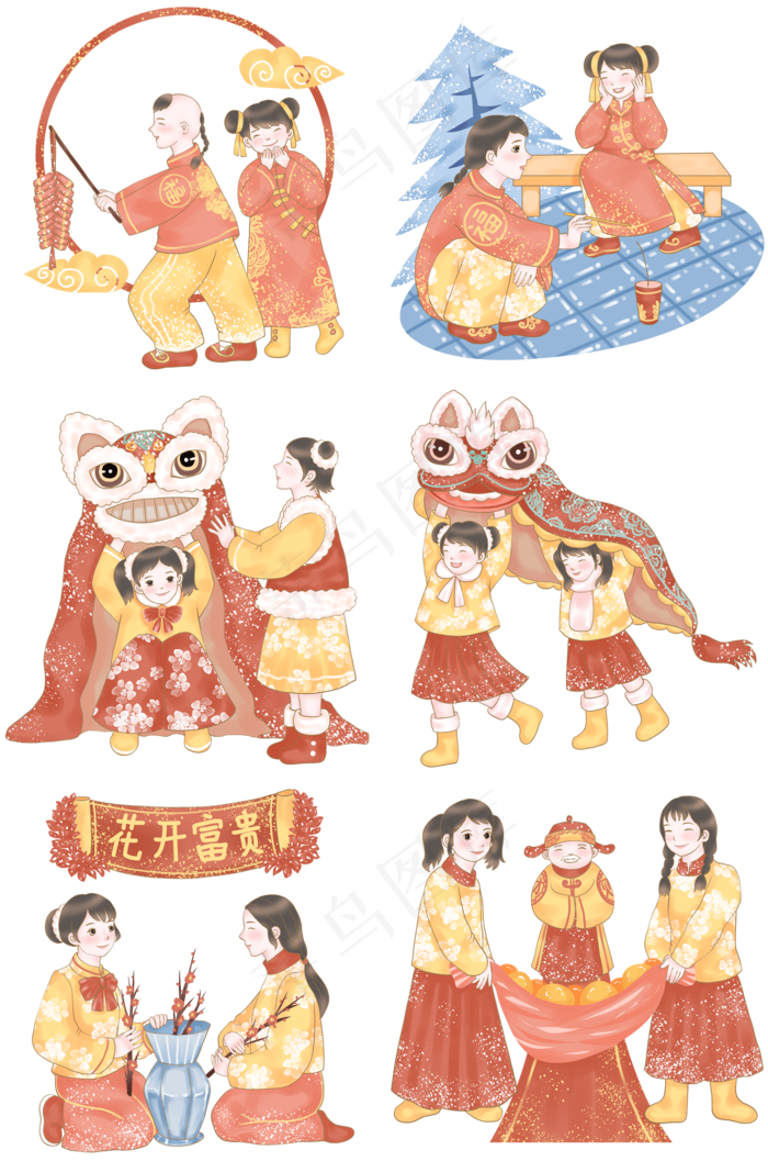 欢庆小年之传统习俗,免抠元素