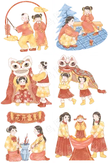 欢庆小年之传统习俗,免抠元素