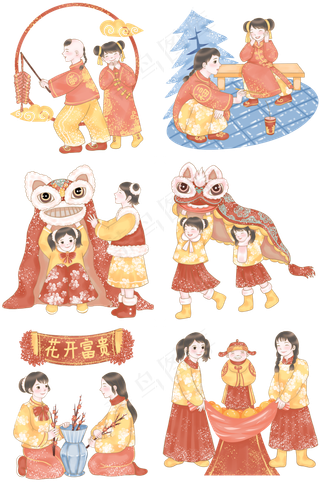 欢庆小年之传统习俗,免抠元素
