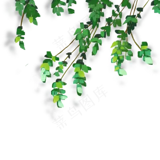 红色叶子顶部装饰