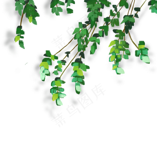 红色叶子顶部装饰