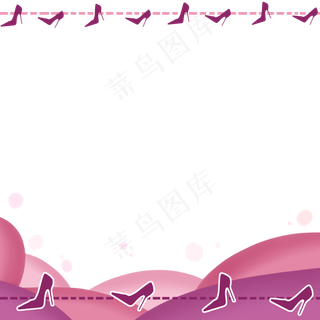 妇女节高跟鞋边框三八妇女