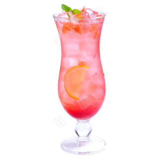 粉色冰镇草莓汁,免抠元素