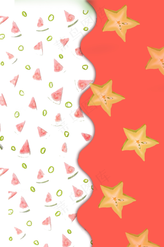 杨桃水果背景图片