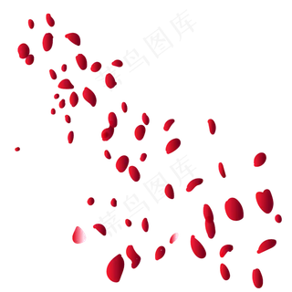 玫瑰花瓣漂浮素材