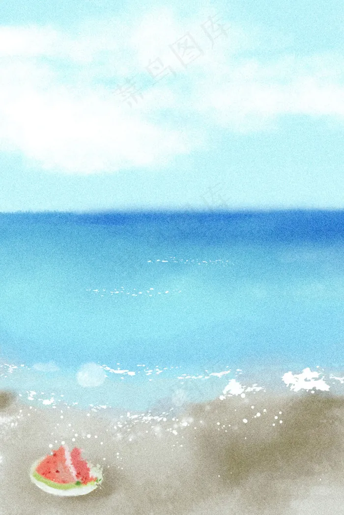 夏天夏至24节气海边意境风景