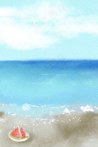 夏天夏至24节气海边意境风景