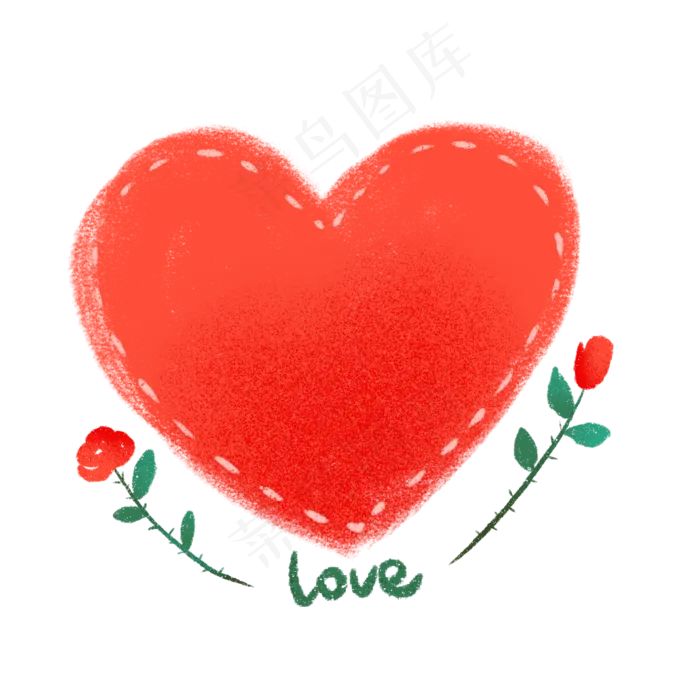 手绘可爱love字体标签(1200X1200(DPI:300))psd模版下载