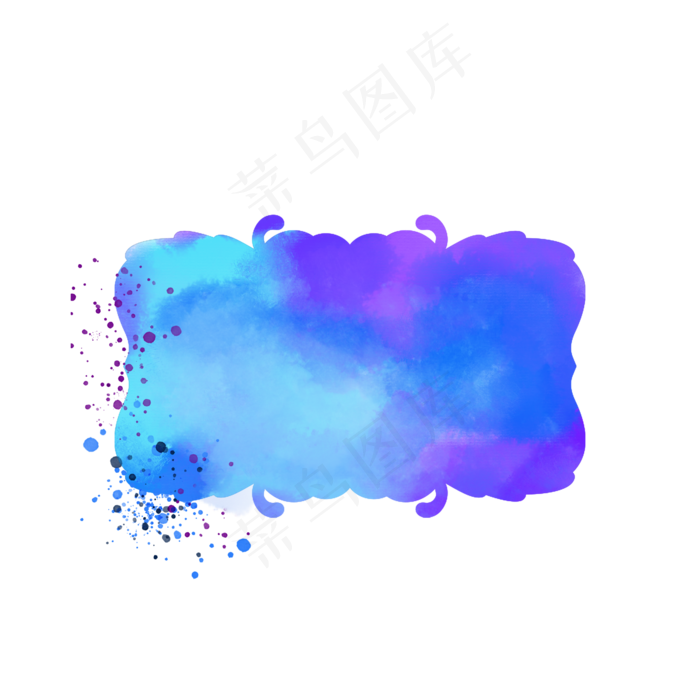 水彩风红色笔刷促销标签电商不规