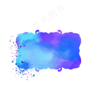 水彩风红色笔刷促销标签电商不规