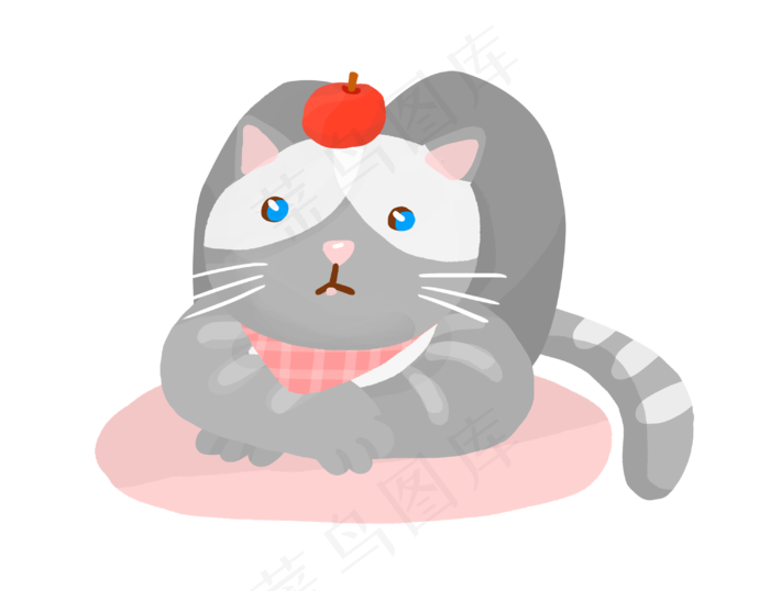 手绘萌宠猫咪插画