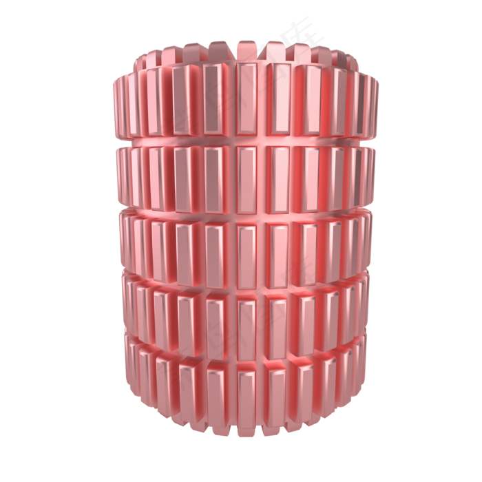 玫瑰金质感圆柱