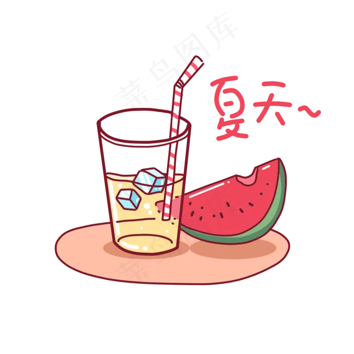 夏天的饮料(2000X2000(DPI:300))psd模版下载
