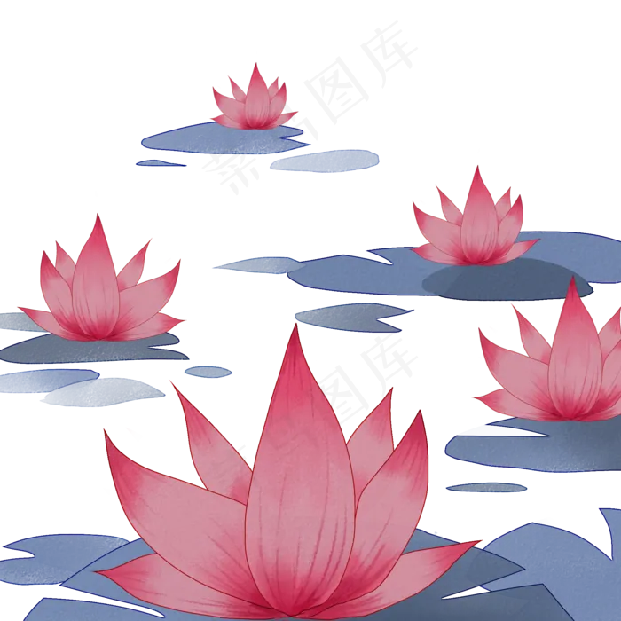 中国风荷花塘