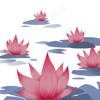 中国风荷花塘 中国风荷花塘