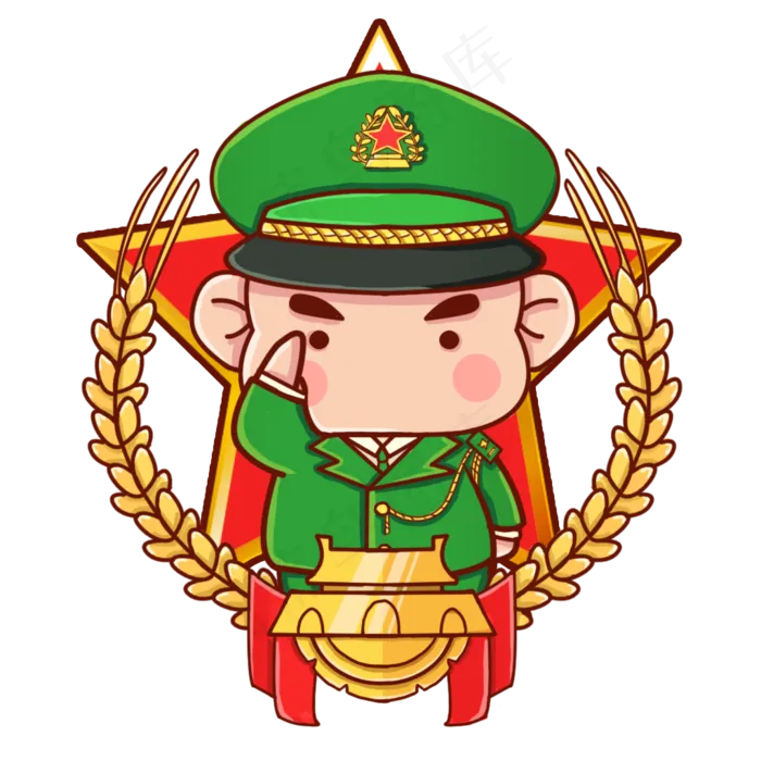 建军节军人解放军,免抠元素