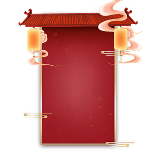 中国风房檐屋檐边框