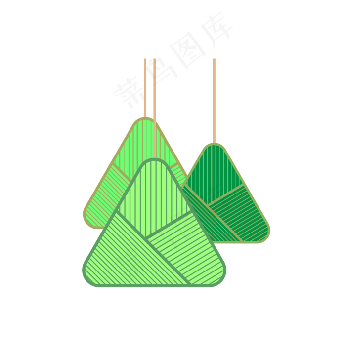 端午简约偏平风粽子矢量图