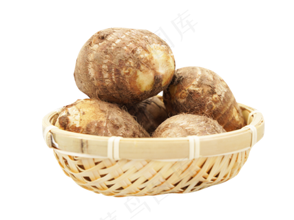 编织筐食材芋头,免抠元素