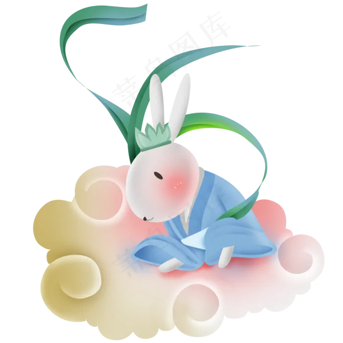 古风玉兔人像(2048X2048(DPI:132))psd模版下载