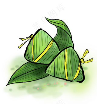 端午节小吃两个粽子