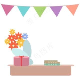 教师节花束边框