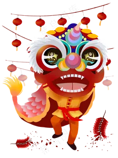 2019新春舞狮过大年,免抠元素 2019新春舞狮过大年,免抠元素