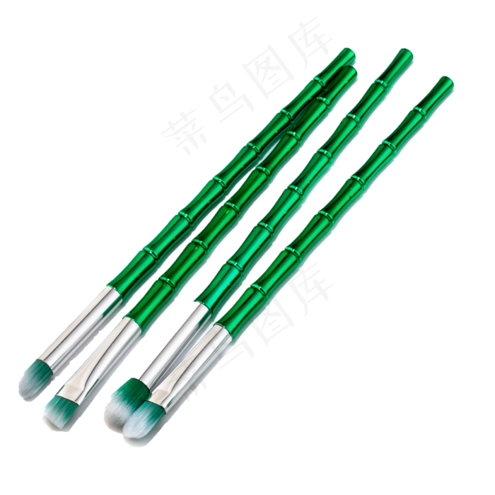 绿色真实化妆笔刷元素
