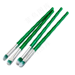 绿色真实化妆笔刷元素