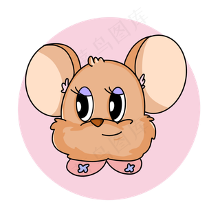 鼠年卡通老鼠情侣头像,免抠元素