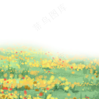 卡通花海PNG下载,免抠元素