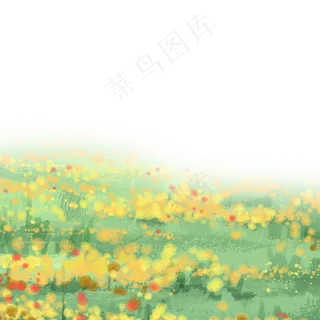 卡通花海PNG下载,免抠元素