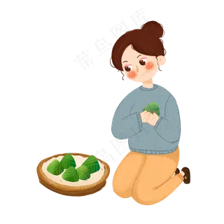 端午节包粽子素材