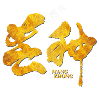 芒种艺术书法字