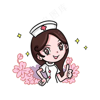温柔的女护士卡通图案