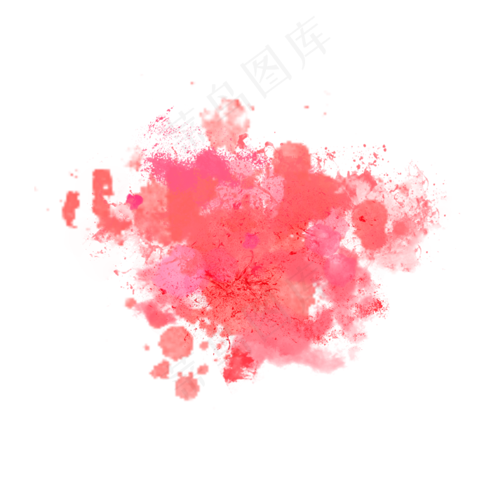 红色喷溅墨迹矢量图