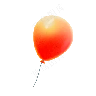 橙色气球,免抠元素