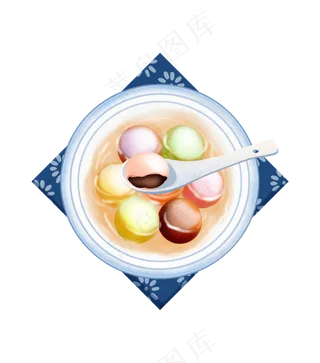 彩色汤圆元宵,免抠元素