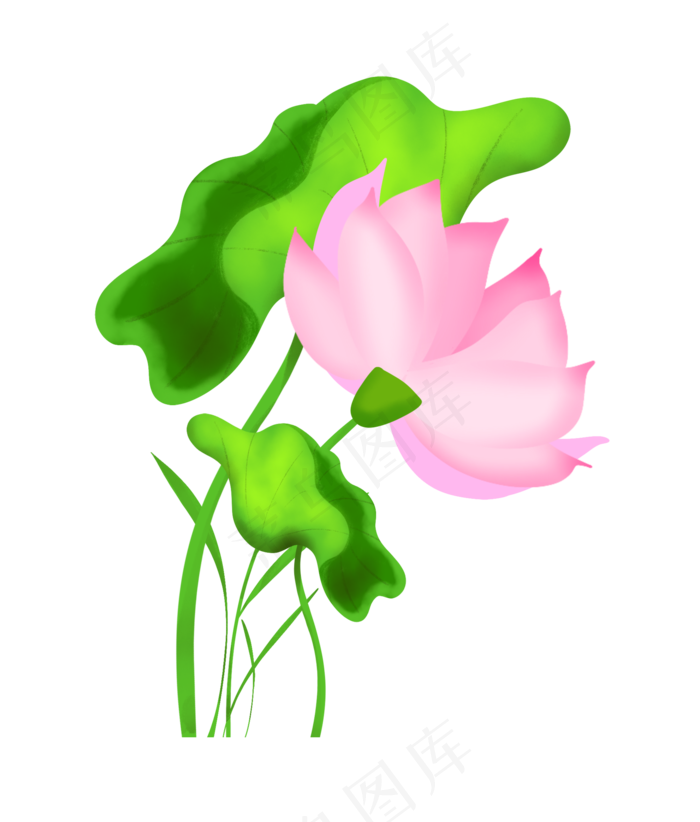 新古风立夏荷花(2000X2349(DPI:300))psd模版下载