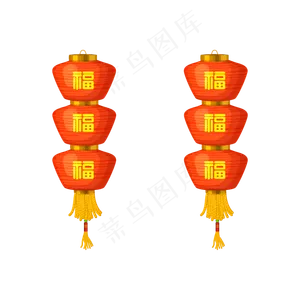 矢量手绘中国挂饰,免抠元素