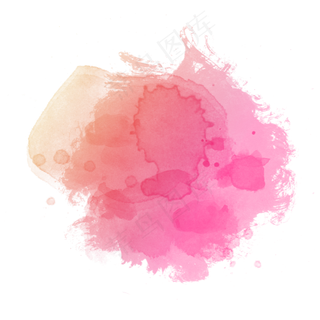 好看水彩墨迹装饰