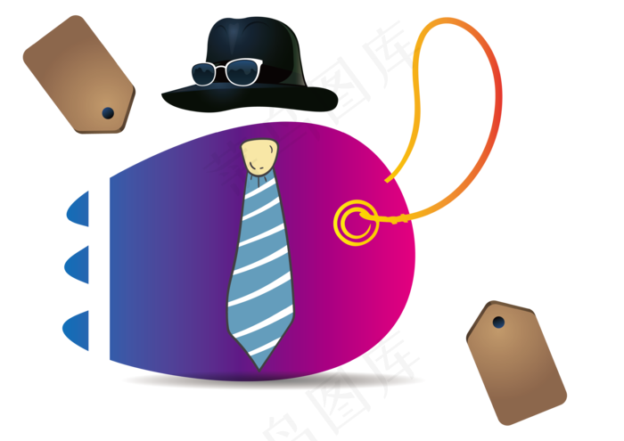 父亲节标贴促销商务