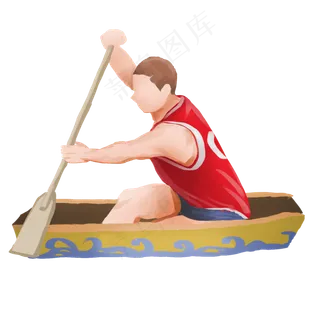 赛龙舟扁平人物