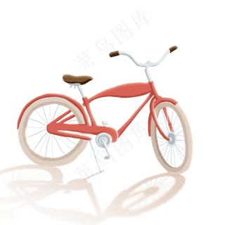 卡通自行车PNG下载,免抠元素