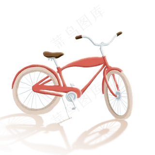 卡通自行车PNG下载,免抠元素