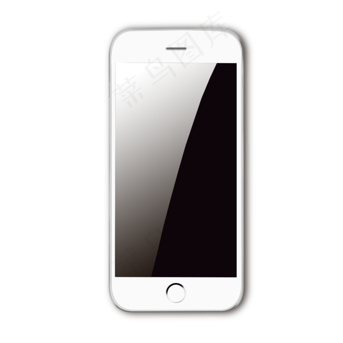 白色3D仿真手机PNG