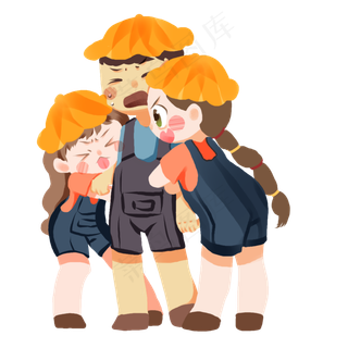 儿童节之孩子嬉戏,免抠元素