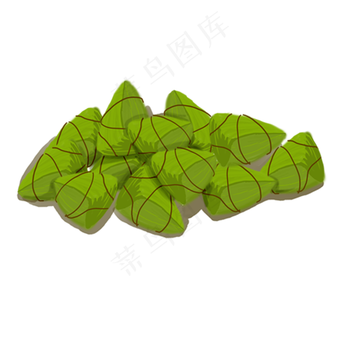 端午节绿色美味粽子(2000X2000(DPI:300))psd模版下载