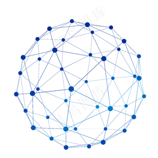 矢量点线结构科技球形,免抠元素