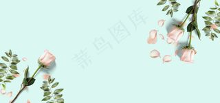 文艺清新花卉感恩节banner